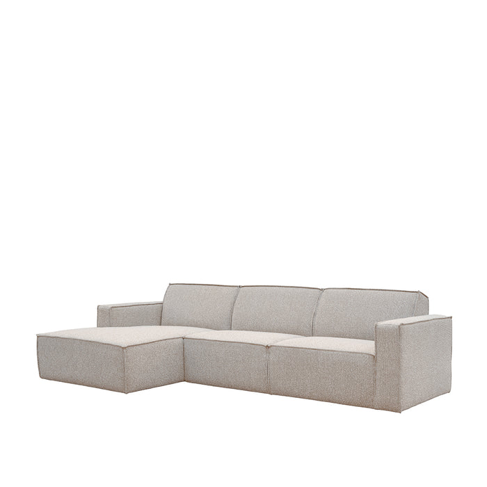 Hoekbank Kay Bouclé Beige Links-Hoekbanken-LABEL51