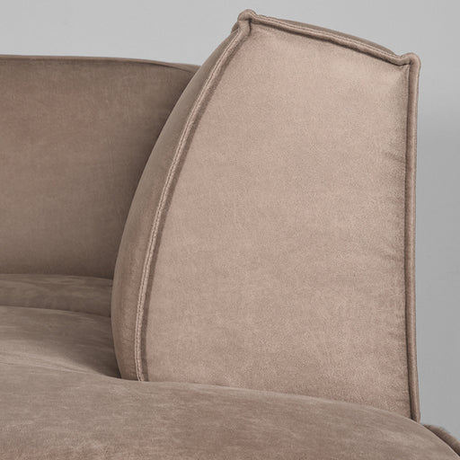 Hoekbank Kay - Taupe Micro Suede - Kunstleder - Hoekbank Rechts-3-Zitsbanken-LABEL51