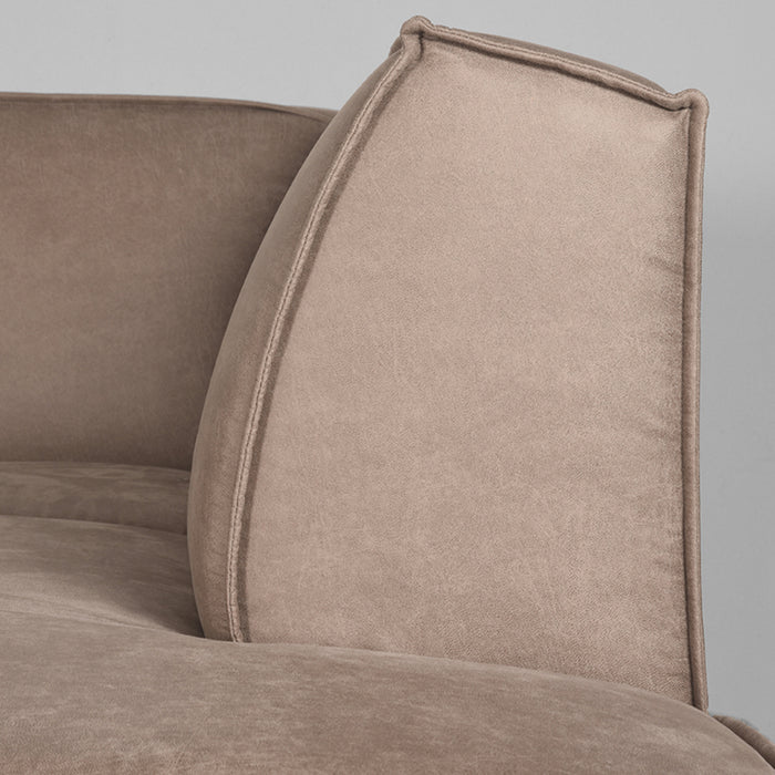 Hoekbank Kay - Taupe Micro Suede - Kunstleder - Hoekbank Rechts-3-Zitsbanken-LABEL51