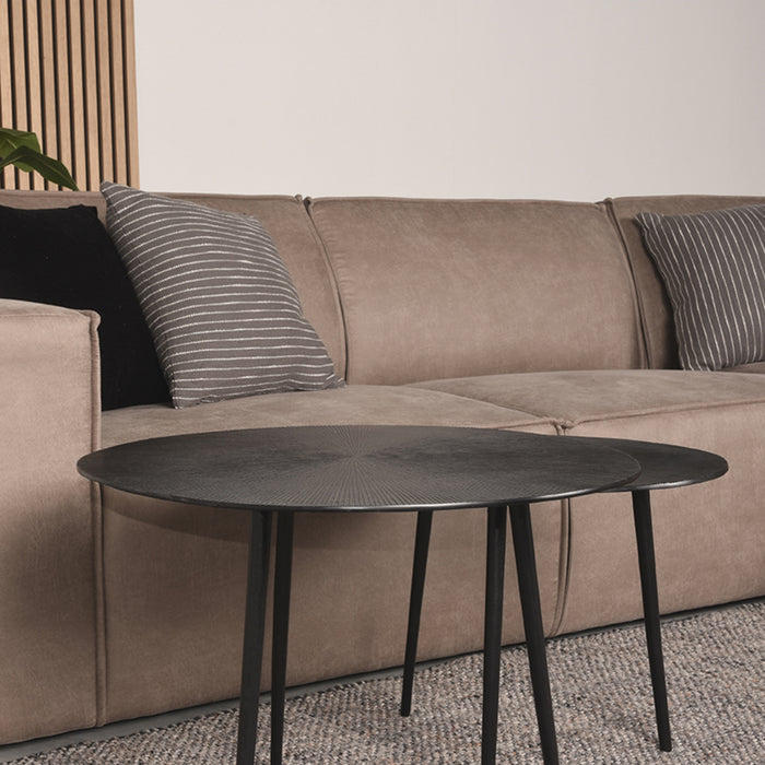 Hoekbank Kay - Taupe Micro Suede - Kunstleder - Hoekbank Rechts-3-Zitsbanken-LABEL51