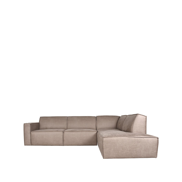 Hoekbank Kay - Taupe Micro Suede - Kunstleder - Hoekbank Rechts-3-Zitsbanken-LABEL51