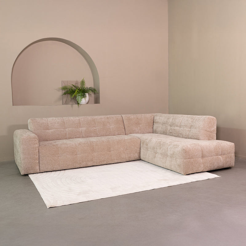 Hoekbank Lorenzo Chenille Clay Elite Rechts 294x220x77 cm-Hoekbanken-LABEL51