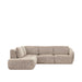 Hoekbank Matteo Fluweel Beige Links-Hoekbanken-LABEL51