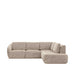 Hoekbank Matteo Fluweel Beige Rechts-Hoekbanken-LABEL51