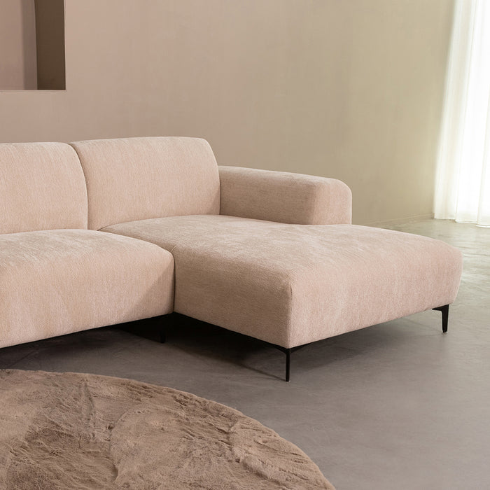 Hoekbank Merido Fluweel Zwart Links-Hoekbanken-LABEL51