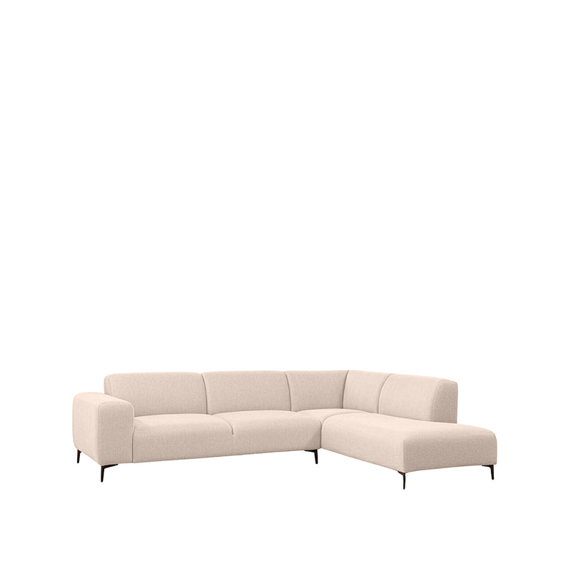 Hoekbank Merido Fluweel Zwart Rechts 292x218x78 cm-Hoekbanken-LABEL51