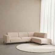 Hoekbank Merido Fluweel Zwart Rechts 292x218x78 cm-Hoekbanken-LABEL51