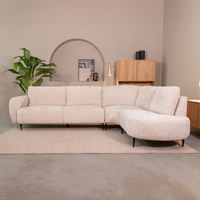 Hoekbank Milano Chenille Beige Rechts-Hoekbanken-LABEL51
