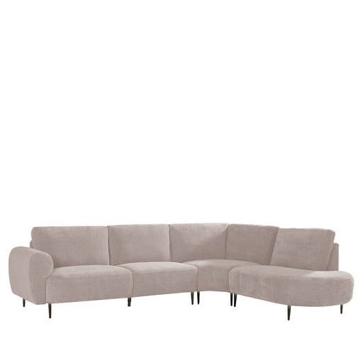 Hoekbank Milano Chenille Clay Rechts 300x232x72 cm-Hoekbanken-LABEL51