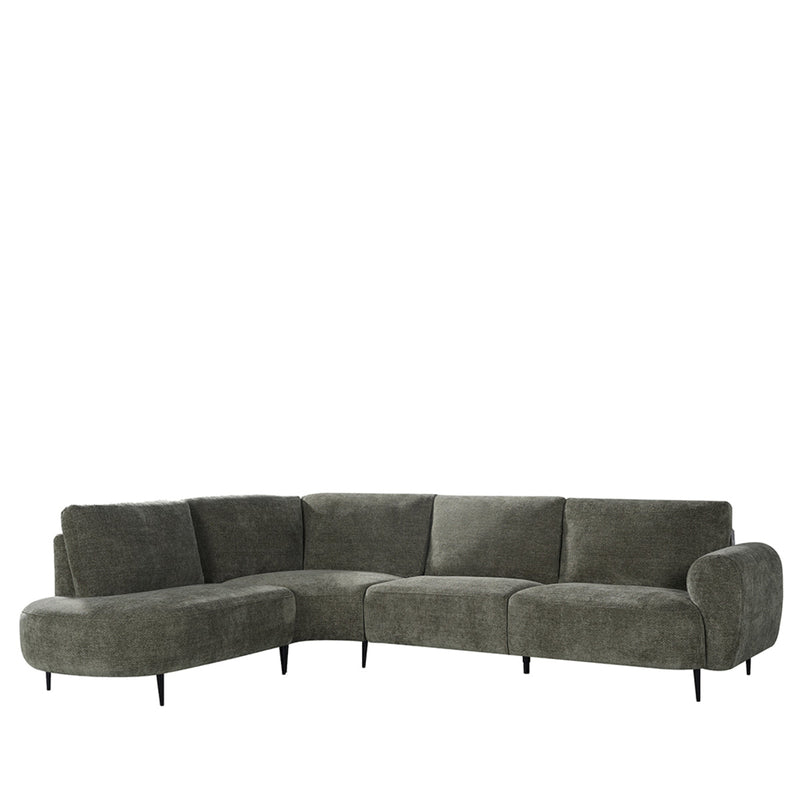 Hoekbank Milano Hunter Chenille Hoekbank Links 300x232x72 cm-Hoekbanken-LABEL51