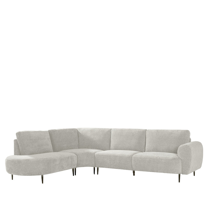 Hoekbank Milano Naturel Chenille Hoekbank Links 300x232x72 cm-Hoekbanken-LABEL51