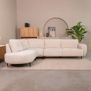 Hoekbank Milano Naturel Chenille Hoekbank Links 300x232x72 cm-Hoekbanken-LABEL51