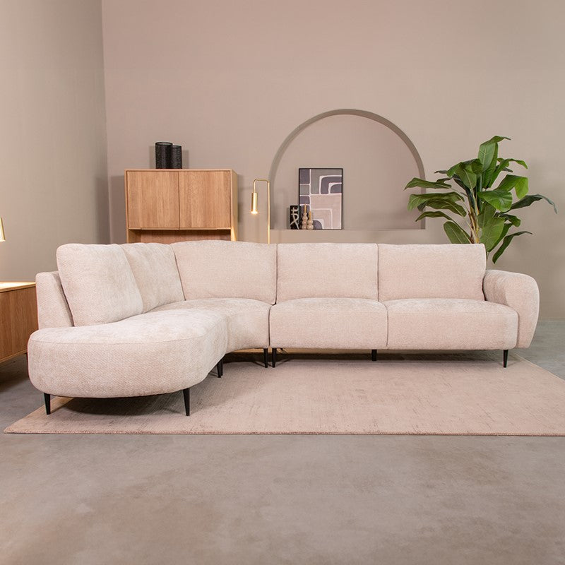 Hoekbank Milano Naturel Chenille Hoekbank Links 300x232x72 cm-Hoekbanken-LABEL51