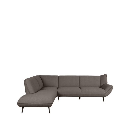 Hoekbank Pesaro Bruin Boucle Hoekbank Links 274x203x82 cm-Hoekbanken-LABEL51
