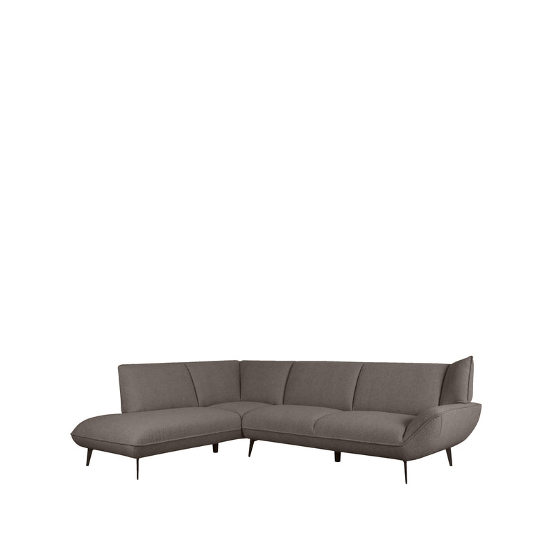 Hoekbank Pesaro Bruin Boucle Hoekbank Links 274x203x82 cm-Hoekbanken-LABEL51