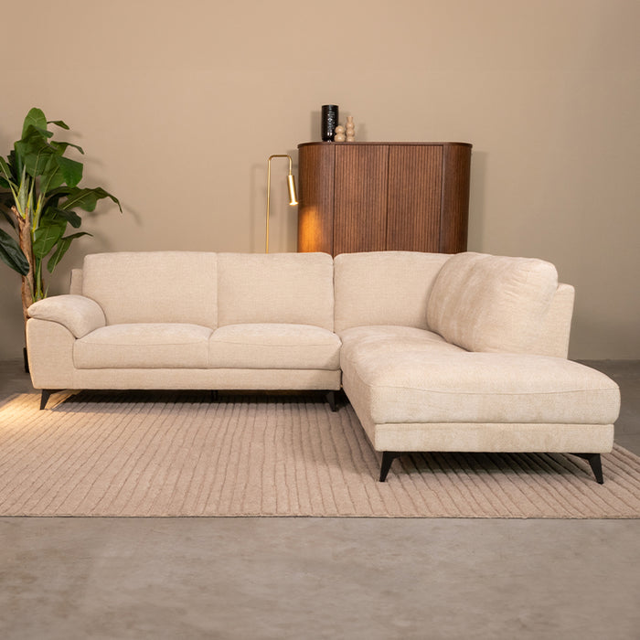 Hoekbank Santino Chenille Beige Rechts-Hoekbanken-LABEL51