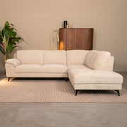 Hoekbank Santino Chenille Naturel Rechts 257x215x85 cm-Hoekbanken-LABEL51