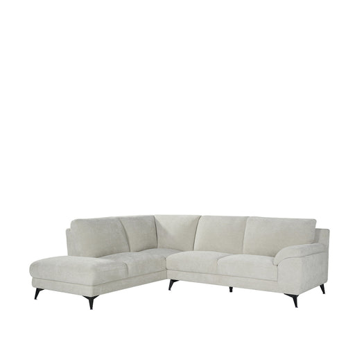 Hoekbank Santino Naturel Chenille Hoekbank Links 257x215x85 cm-Hoekbanken-LABEL51
