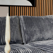 Hoekbank Teddy Ribstof Donkergrijs 80x100 cm-Hoekbanken-Starfurn