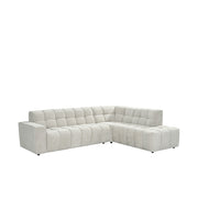 Hoekbank Valentino Chenille Naturel Rechts 290x233x83 cm-Hoekbanken-LABEL51