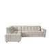 Hoekbank Valentino Fluweel Beige Links-Hoekbanken-LABEL51