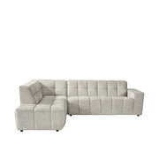 Hoekbank Valentino Fluweel Naturel Links 290x233x83 cm-Hoekbanken-LABEL51