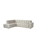 Hoekbank Valentino Fluweel Naturel Links-Hoekbanken-LABEL51