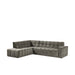 Hoekbank Valentino Fluweel Taupe 290x233x83 cm-Hoekbanken-LABEL51