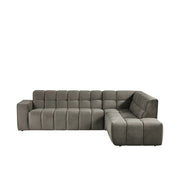 Hoekbank Valentino Fluweel Taupe Rechts 290x233x83 cm-Hoekbanken-LABEL51