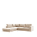 Hoekbank Valero Chenille Beige Links-Hoekbanken-LABEL51