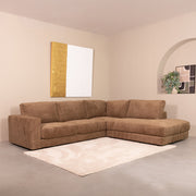 Hoekbank Valero Chenille Retro Taupe Tresor Rechts 294x257x82 cm-Hoekbanken-LABEL51