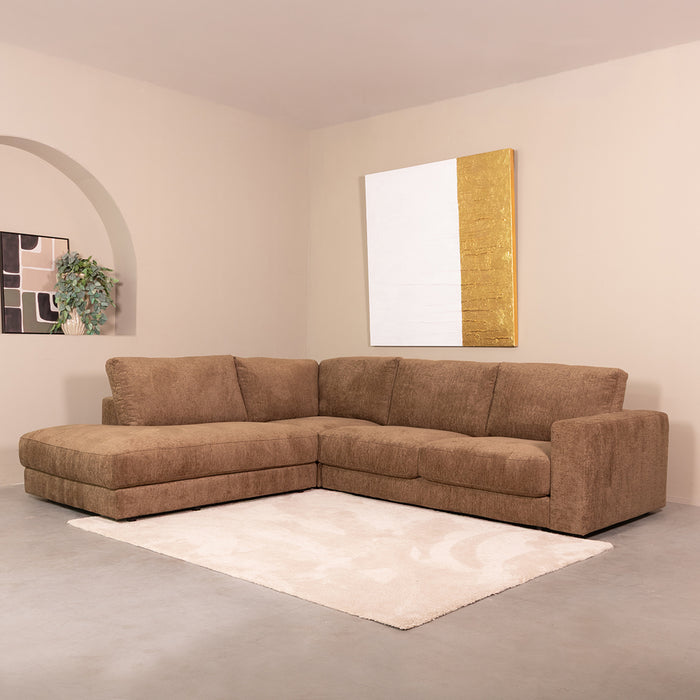 Hoekbank Valero Stof Retro Taupe Tresor 294x257x82 cm-Hoekbanken-LABEL51