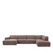 Hoekbank Verona Geweven Cherry chocolate silencio Rechts-Hoekbanken-LABEL51
