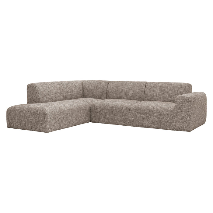 Hoekbank Verona Geweven Taupe Links-Hoekbanken-LABEL51