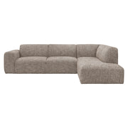 Hoekbank Verona Geweven Taupe Rechts 291x222x78 cm-Hoekbanken-LABEL51