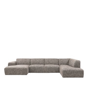 Hoekbank Verona Geweven Taupe Rechts 291x222x78 cm-Hoekbanken-LABEL51