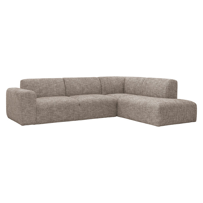 Hoekbank Verona Geweven Taupe Rechts-Hoekbanken-LABEL51