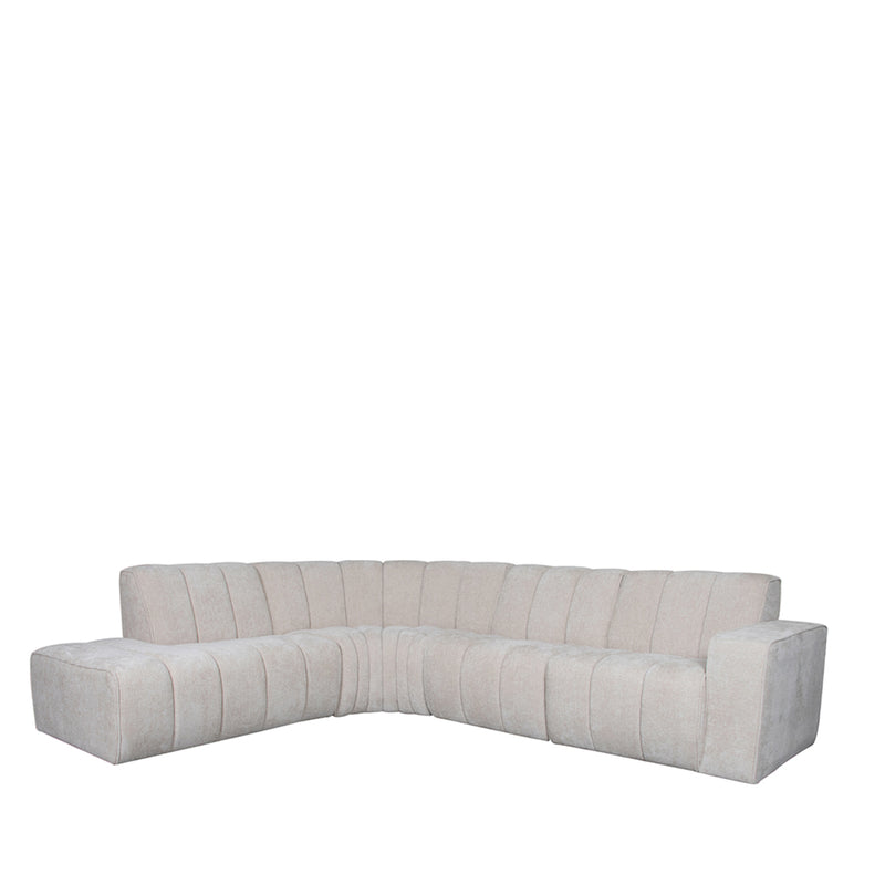 Hoekbank Vitoro Naturel Chenille Hoekbank Links 302x253x82 cm-Hoekbanken-LABEL51