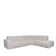 Hoekbank Vitoro Naturel Chenille Hoekbank Rechts 302x253x82 cm-Hoekbanken-LABEL51