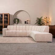 Hoekbank Vitoro Naturel Chenille Hoekbank Rechts 302x253x82 cm-Hoekbanken-LABEL51