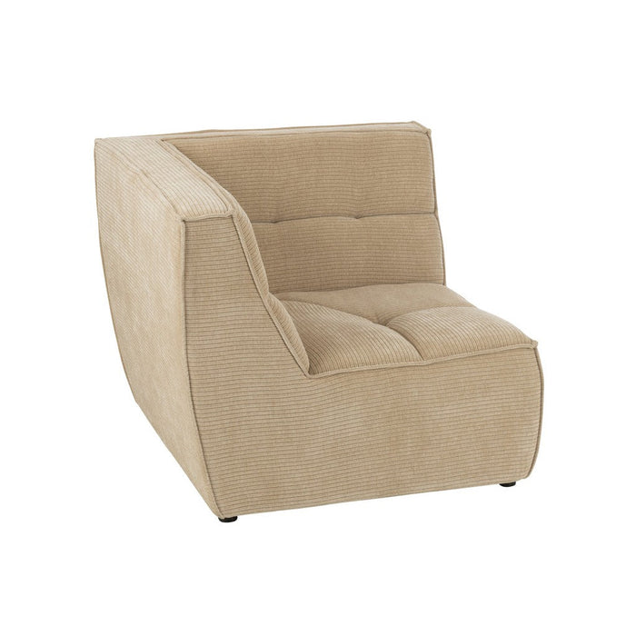 Hoekzetel Grid populierenhout/mousse donker beige-1-Zitsbanken-J-Line