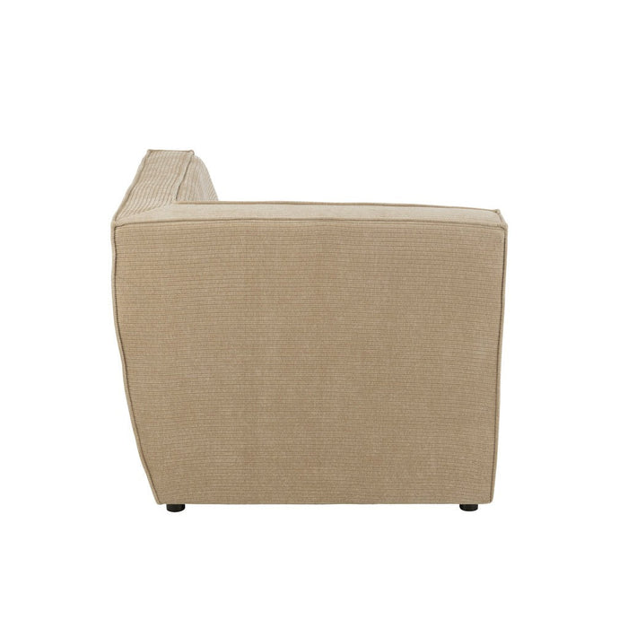 Hoekzetel Grid populierenhout/mousse donker beige-1-Zitsbanken-J-Line
