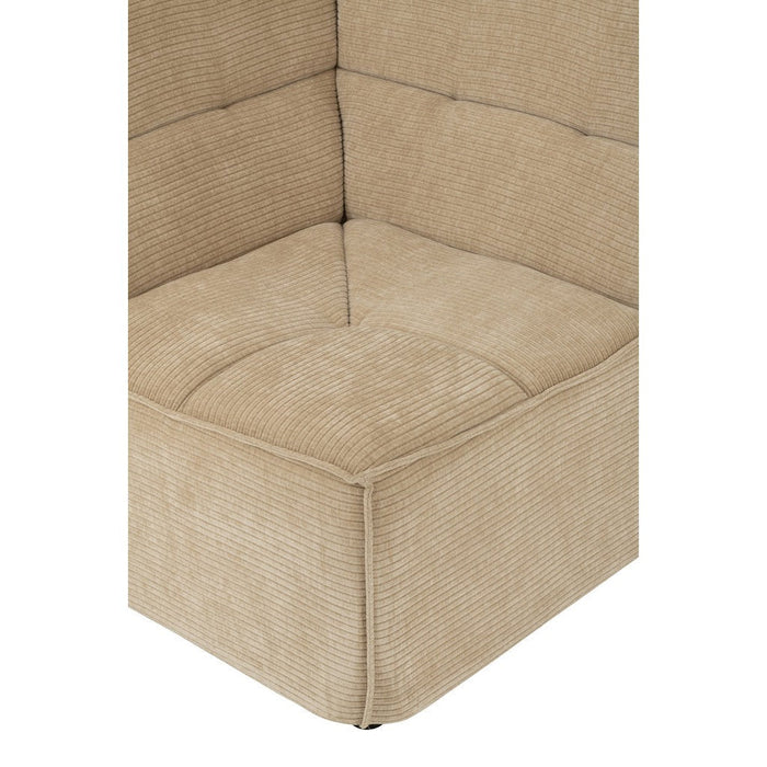 Hoekzetel Grid populierenhout/mousse donker beige-1-Zitsbanken-J-Line