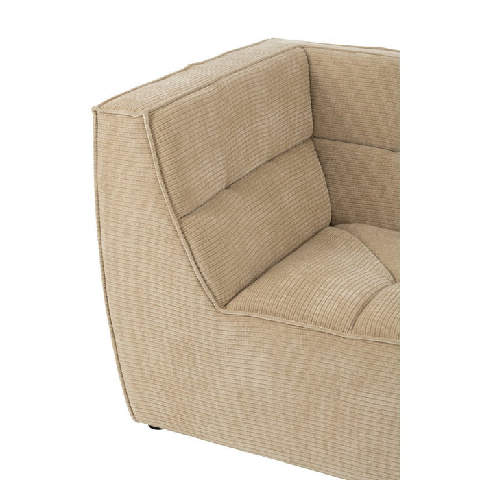 Hoekzetel Grid populierenhout/mousse donker beige-1-Zitsbanken-J-Line
