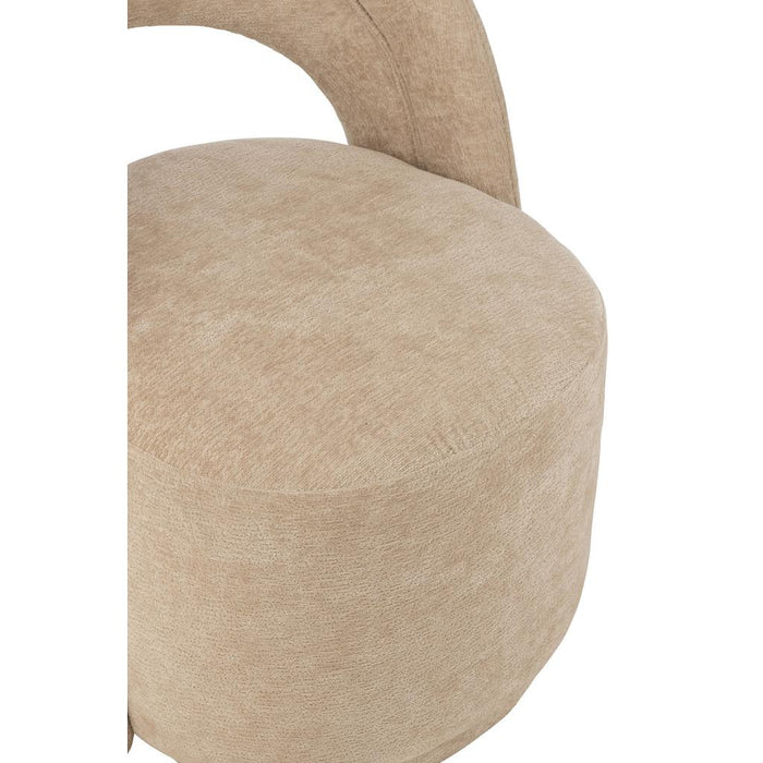 J-Line Accent Stoel textiel beige-Eetkamerstoelen-J-Line