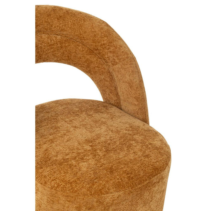 J-Line Accent Stoel textiel oker-Eetkamerstoelen-J-Line