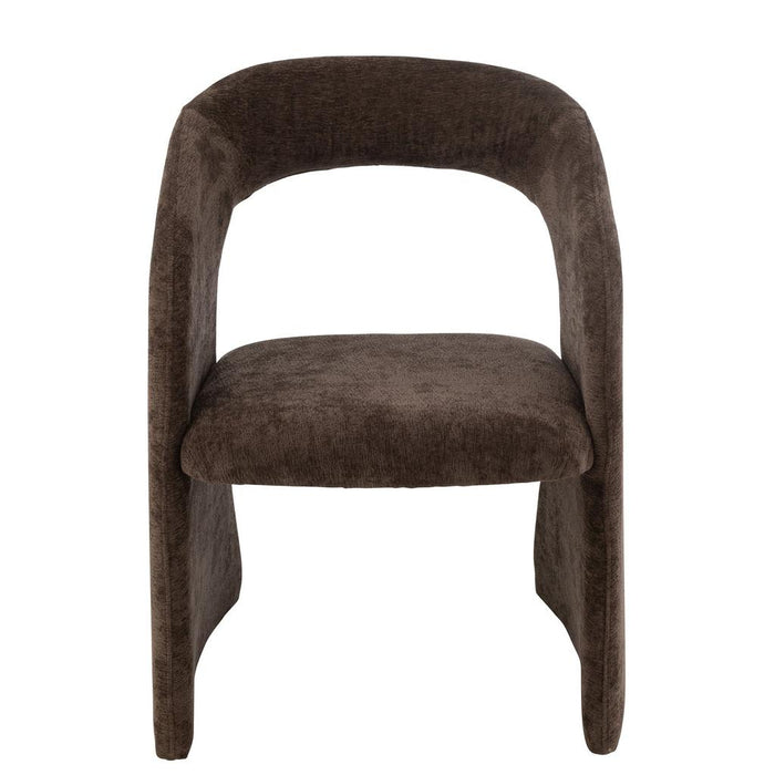 J-Line Anise stoel textiel donkerbruin-Eetkamerstoelen-J-Line