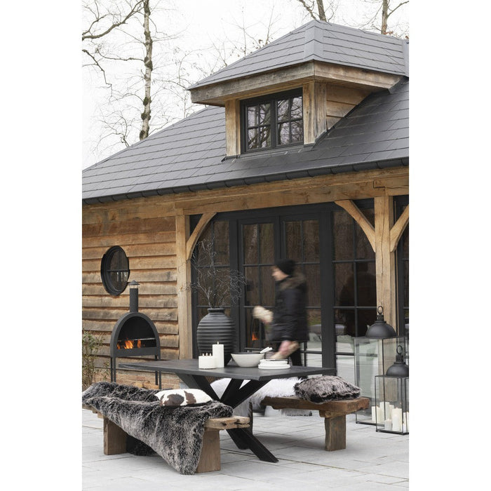 J-Line Bankje Brut gerecycleerd hout bruin-Tuinbanken-J-Line