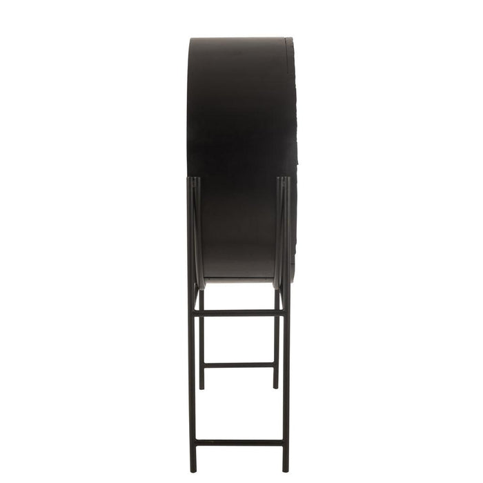 J-Line Bar Shanil gerecycleerd hout/mdf zwart-Wijnkasten-J-Line