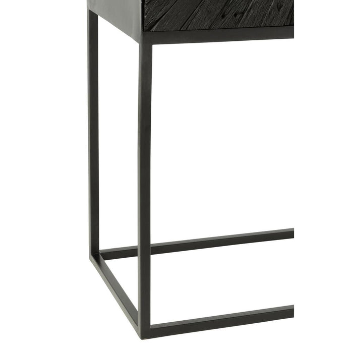 J-Line Barkast shanil hout/ijzer zwart-Bergkasten-J-Line